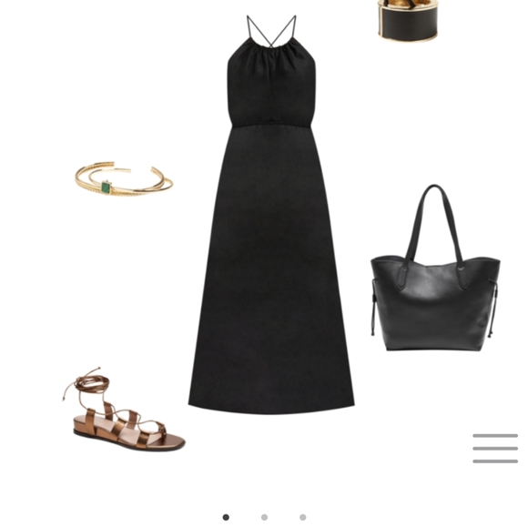 Gorgeous Ramie Halter & Backless Black Maxi Dress, Size: Large - XL (label is L) - Picture 9 of 9